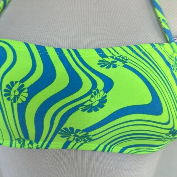 Wild Fable 2-Piece Bikini Bralette Set, Size XXS (00), Green/Blue NWT - Picture 4 of 15